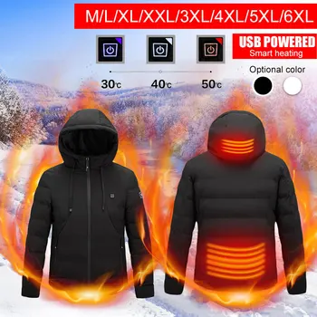 Fűtés Ruhát, Fűtött Kabátok USB Férfi Női Téli Szabadtéri Elektromos Fűtés Kabátok Meleg Termál Kabát, Ruházati Heatable Mellény