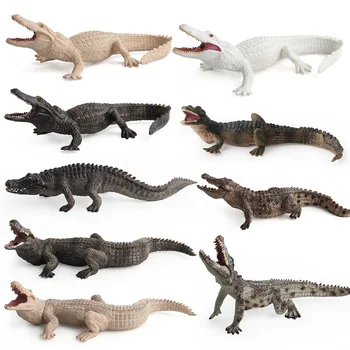 Szimulációs Vad Krokodil Ábra Gyűjthető Játékok Krokodil Vadon Élő Állat Figurák Gyerekek Állat Puha Gumi Játékok