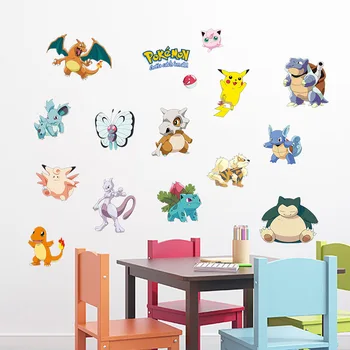 Takara Tomy Pokémon Anime Karakter Matrica Film Perifériás Pikachu Vízálló Fali Matrica Gyermek Hálószoba Dekoráció