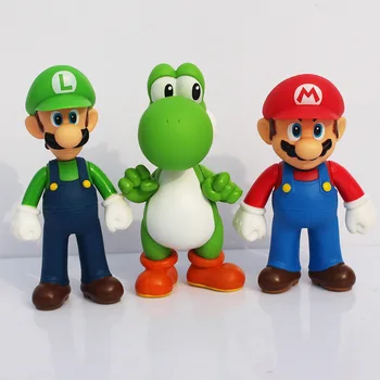 Sok Mario akciófigurák Rajzfilm Ábra Modell Baba Kocsi Táblázat Torta Dekoráció, Dísztárgyak, Ajándékok, Játékok