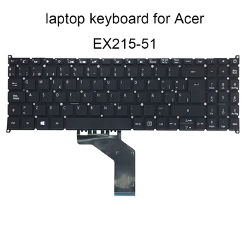 Spanyol angol billentyűzet, Csere laptop Acer Extensa 15 EX215 51 A515-53 A315-53 SP MINKET qwerty notebook billentyűzet fekete eredeti