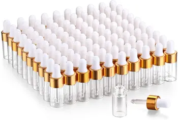 100,3 ml-es Mini Üveg szemcseppentő Üveg Pipetta Az Illóolajok Minta Vizsgálati Csövek Utazási Parfüm Folyadék Tartály