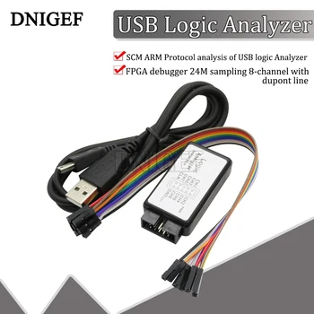 DNIGEF USB Logikai Analizátor 24MHz 8 Csatorna 24M\másodperc Logikai Analizátor Debugger KAR FPGA 24M 8CH Logika Logikai Analizátor