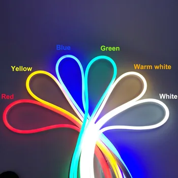 220V LED Neon Fény Szalag Flexibilis Szalag Zenekar Cső Világítás 1m 5m 10m 15m 30m Kültéri Vízálló Ruban Kék, Zöld, Piros, Meleg fehér