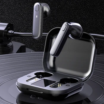 R20 Igaz Vezeték Nélküli Bluetooth5.0 Fejhallgató Sport Üzleti In-ear Fülhallgató LED Digitális Kijelzőn HIFI Vízálló Fülhallgató