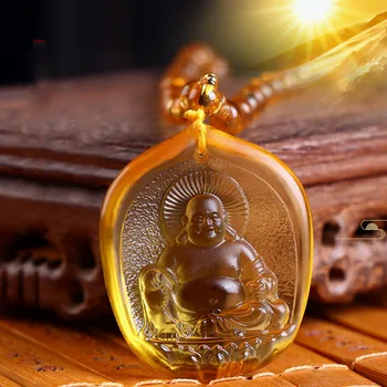 Kézzel készített Nyaklánc Nepáli Buddhista Mala Kő Gyöngyök Buddha-szobor Medál Nyaklánc Nyilatkozat Buddha Szerencse Amulett, Medál, Nyaklánc