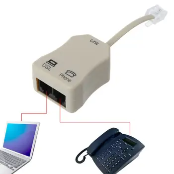 Hordozható ADSL Modem, Telefon, Telefon, Fax-Vonal Splitter Szűrő Hálózati 1DB tablet, laptop, telefon pop csatlakozó usb