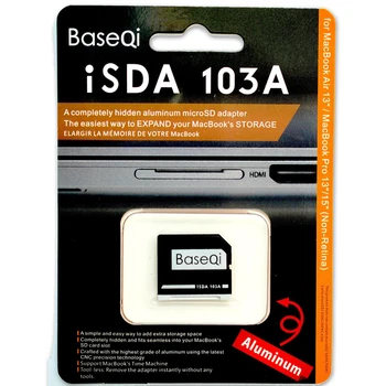 BASEQI Alumínium MicroSD Kártya Adapter/Reader103A A Macbook Air 13