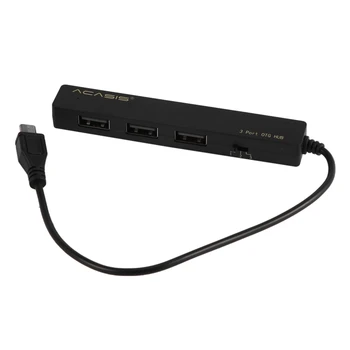 Acasis H027 Mobil, Tablet Pc Töltés Otg Kábel Micro-Usb-Hub 3 Port Egyidejű Töltése Erőátviteli Kábel