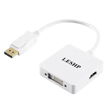 Fehér 1080P DP(Villám) Férfi DVI / DP / HDMI-kompatibilis Női Adapter Átalakító Mini Displayport MacBook