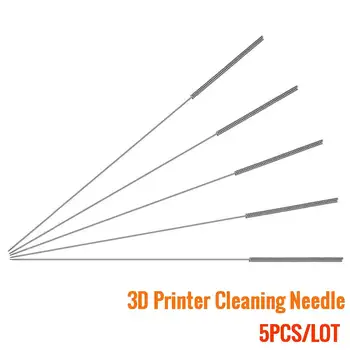 3D-s Nyomtató Tisztítása Tű Rozsdamentes Acél Fúvóka Tisztítás Tű 0.2/0.25/0.3/0.35/0.4/0.5/0.6/0.75 mm-es 3D-s Nyomtató, 5 DB/SOK