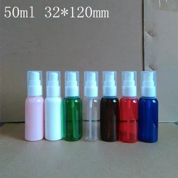 50ml műanyag szivattyú Üres Csomagolás palack Testápoló, tusfürdő, Sampon Originales Újratölthető minta Üres Kozmetikai Konténerek