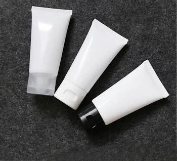 50ml/60ML fehér puha cső enyhe mossa vaj kezét, krém, éjszakai krém anti-UV krémet emulzió szérum lényeg kozmetikai tömlő csomagolás