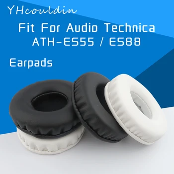 YHcouldin Fülpárna Audio Technica ES55 ES88 ATH-ES55 ATH-ES88 Fejhallgató Accessaries Csere Ráncos Bőr
