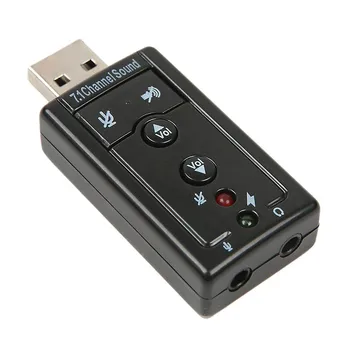 Mini USB 2.0 3D-s Külső 7.1 Csatornás Virtuális 12Mbps Audio hangkártya Adapter Új