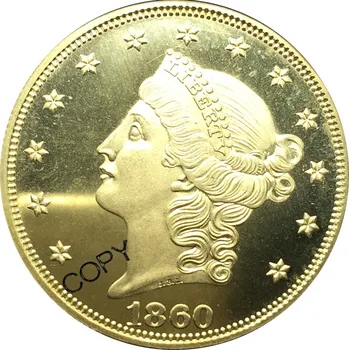 Egyesült államok 1860 1860 O 1860 S a Szabadság Fejét Arany érmék Értéke Húsz Dollárt Réz Érme Másolata