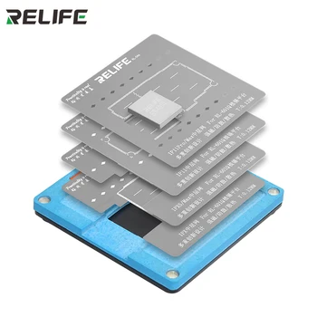 RELIFE RL-601Q 6in1 Középső Réteg Ültetés Tin Sablon Kellék iPhone X XSMAX 11 RPO MAX Alaplap BGA Reballing Stencil