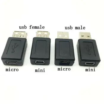 Az USB 2.0, A Típusú Mini 5Pin B Átalakító Micro USB Női Férfi Csatlakozó Adapter