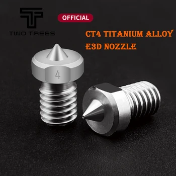 3D-s Nyomtató TC4 Titán Ötvözet V5 V6-os Fúvóka Reprap 1.75 mm 0.2/0.3/0.4/0.5 mm Ender 3 CR10 Ender 5 Két fa Blu-3