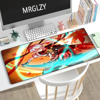 MRGLZY Multi-size Anime Egér Pad Szőnyegek Genshin Hatása Kazuha Gamer Nagy DeskMat Számítógépes Játékok Perifériás Tartozékok MousePad