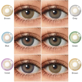 Végzett kontaktlencse 1 Pár Színes kontaktlencse, a Szeme Zöld, Kék Lencse Természetes Szín Lencse Szem Szépség Pupilentes Kozmetikai