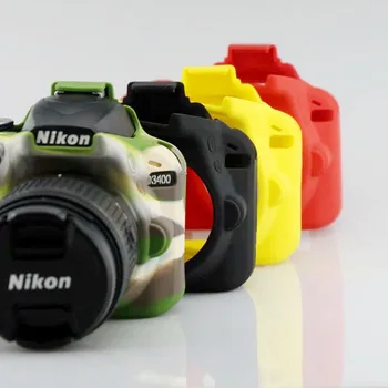 Új DSLR Kiegészítők Puha Szilikon Gumi Védelem Esetében Nikon D3400 D3500 Táska