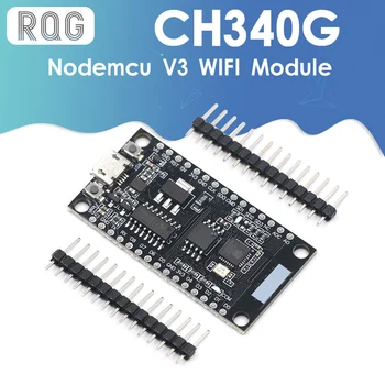 NodeMCU V3 Lua WIFI modul integrációja ESP8266 + extra memória 32M Flash, USB-soros CH340G az Arduino