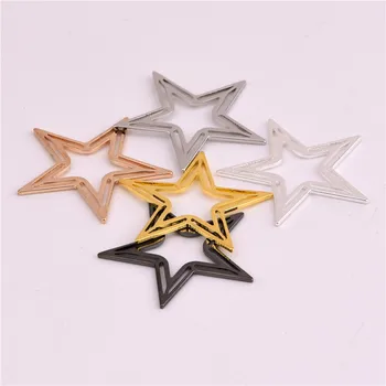 23 mm dupla rétegű ötágú csillag réz medál 5 színű fülbevaló medál DIY kézzel készített ékszerek, kiegészítők