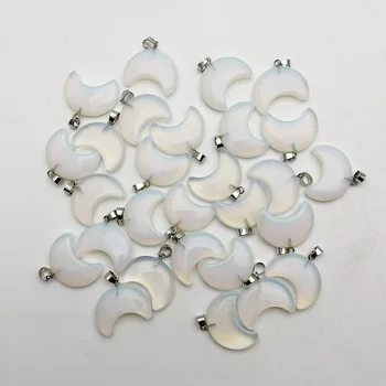 divat természetes kő opál hold medálok, ékszerek készítése divatos Fülbevaló varázsa tartozékok 24pcs ingyenes szállítási nagykereskedelmi
