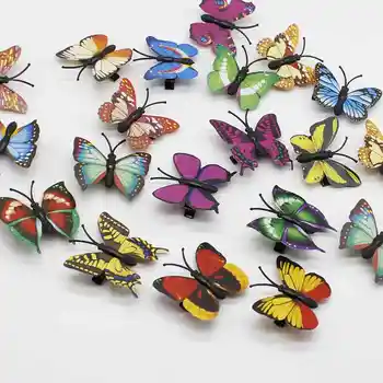 10DB/sok női pillangó hajtű, lány, fejdísz, világos színű hajtű, esküvői hajtű, stílus eszköz divat haj acces