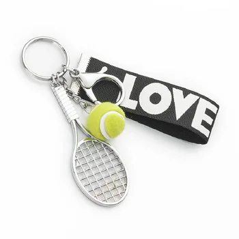 2021 Új Mini Tenisz Ütő Kulcstartó Kreatív Aranyos 6 Szín Szerelem Sport Keychains Autó Táska Medál, Kulcstartó Sport Rajongó Választás
