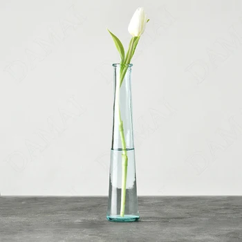 Európai Üveg Váza Kreatív Nappali Sűrűsödik Virág Vázák Office Asztali Szárított Virágok Szervező Egyszerűség Otthoni Dekoráció