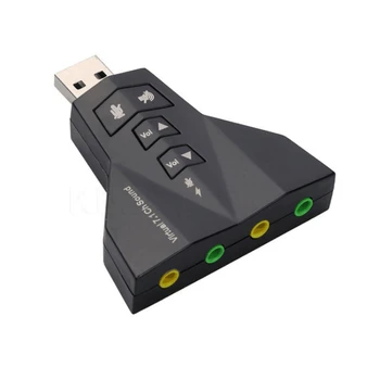 1db Multi-csatornás, USB-s hangkártya 7.1 Multifunkcionális Kettős Fülhallgató Mikrofon hangkártya Számítógép Notebook Külső hangkártya