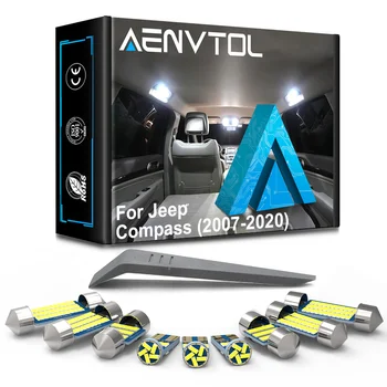 Automatikus LED-es Belső Világítás Canbus A Jeep Compass MK49 MP 2007 2008 2011 2012 2013 2014 2018 2019 2020 AENVTOL Kellékek Készletek