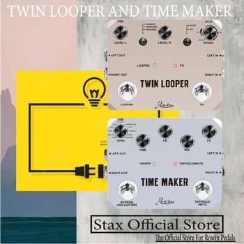 Rowin LTL-02 Twin Looper Pedál Frissítéseket Looper Pedál Elektromos Gitár 10 Perc Hurok Korlátlan Undo/Redo Funkció 11 Típusok