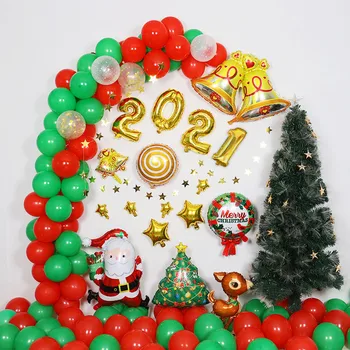 116pcs/set Boldog Karácsonyt Lufi Meghatározott Mikulás, Hóember Fa Bell Lufi 2021 Karácsonyi Party Dekoráció Karácsonyi Kellékek