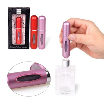1db 5ml Hordozható Mini Újratölthető Parfüm Spray Palackot Üveg Üres Kozmetikai Konténer Újratölthető Palack Utazási Eszközök
