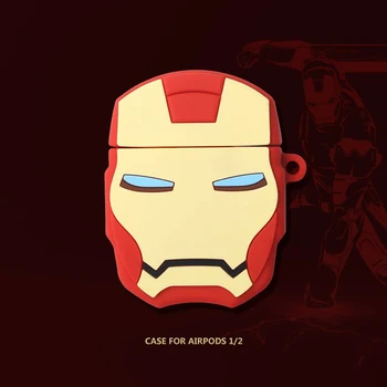 Disney Ironman Airpods 2 burkolata 3D Szilikon Védelem Shell Fundas az Airpod 1