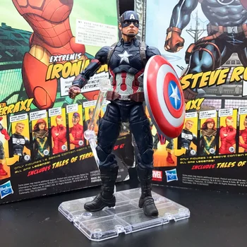Marvel Legendák Anime Kapitány Americaes polgárháború Kiadás 6-os Figurák Modell Játékok Fiúknak Gyűjteni Ajándékokat