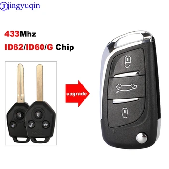 jingyuqin 433MHz 4D62 ID60 G Chip 3 Gomb Távoli Kulcs a Subaru Forester OutBack XV Origianl/ Korszerűsített Flip Összecsukható kulcstartó