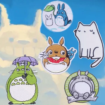 A Szomszédom Totoro Vas a Foltok Beállítása a Gyerekek, Ruházati DIY T-shirt Applied hőátadás Vinil Javítás Matricák Termikus Nyomja meg