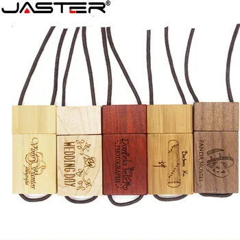 JASTER Akasztó Fa USB Flash Meghajtó piros fa pendrive 4GB 8GB 16GB 32GB 64GB bambusz Memory Stick embléma gravírozás, esküvői ajándékok