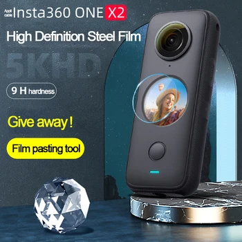Insta360 EGY X2 Edzett üveg Film Karcolásálló Képernyő Védő Insta360 EGY X2 Kamera Tartozék Len Film Üveg Védelem