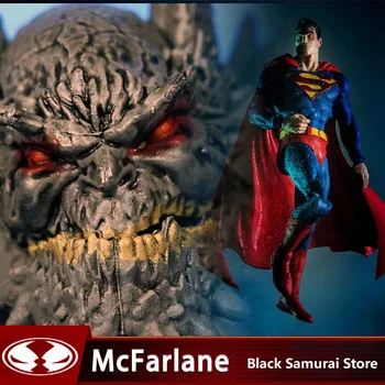 DC Comics McFarlane Batman Föld-1 VS Superman-jelmezben Anime figurát 17cm Gyűjthető figurák Modell Ajándék Halloween Játékok