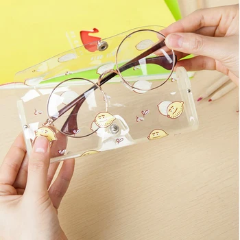 1db Gyümölcs Mintával, Áttetsző Puha Műanyag Szemüveg Esetben Védő Szemüveg Napszemüveg-Tároló Doboz Kawaii Iskolai felszerelés