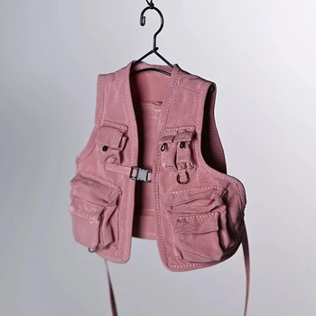 1/6 Skála Női Taktikai Több zsebbel Mellény Rózsaszín ruhát 12 cm TBL PH DIY akciófigurák