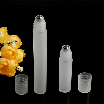 5ml/10ml Üres Parfüm Roll Henger Labda, Üveg, Műanyag, Rozsdamentes Acél, Folyadékok Olaj Tartály Újratölthető Palackok Birtokosai Új