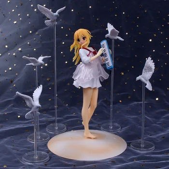 16CM Aranyos Aranyos Japán Anime A Hazugság április akciófigura Miyazono Kaori A Hegedű Műanyag Modell Baba Játék Gyűjtemény