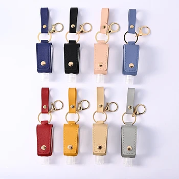 1 Db Kézfertőtlenítő Kulcs Case Bőrtok Mini Kulcstartó Többszínű Hordtáska Újrafelhasználható Tároló Üveg Kulcstartó